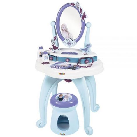 Jucarie Smoby Masuta de machiaj Frozen Hairdresser 2 in 1 - imagine 7